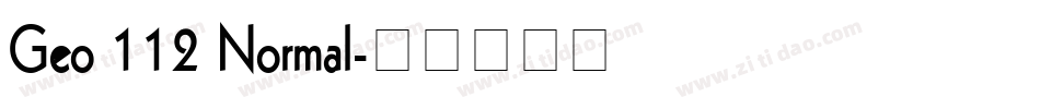 Geo 112 Normal字体转换
